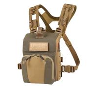 VOTAGOO Binocular Harness Case Bino Chest Pack with Magnetic Closure and MOLLE System Water-repellent for Hunting (Single Case, Green)