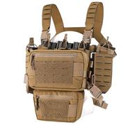 VOTAGOO Chest Rig-Tactical Chest Rig,Molle Modular Micro Fight Chest Rigs Adjustable&Detachable with 5.56/7.62 Magazine Pouch
