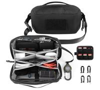 VOTAGOO GEAR Electronic Organizer Accessory Tech Pouch for MacBook Charger, Power Bank, Hard Drive, Cord Organizer Travel Storage Bag with Removable Card Slots for USB Adapter, Memory Card