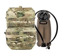 VOTAGOO GEAR Tactical Molle Hydration Pack with 3L Inner Bladder - Lightweight Water Reservoir Bag for Molle Vest Backpack, for Hiking, Hunting (Multicam)