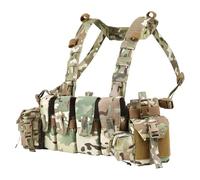 VOTAGOO Tactical Chest Rig with 5.56/7.62 Magazine Pouches & Detachable MOLLE System, 500D Nylon Tactical Vest for Military Hunting Airsoft Outdoor（Camo）