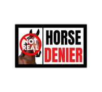 VOTANTA Horse Denier Not Real Car Magnet, Animal Lover Funny Horse Magnetic Bumper Stickers Adult Humor Decal Gag Gifts for Horse Lovers Men Women Car Truck Fridge Decoration | 7.5"x4.5"