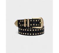 Votch Ayla Vegan Bio-Based Bamboo Western Studded belt in black - 75 (XS)