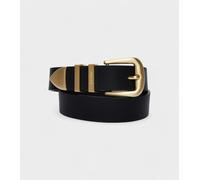 Votch Daisy Vegan Bio-Based Bamboo Western belt in black - 85 (M)