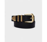 Votch Daisy Vegan Bio-Based Bamboo Western belt in black - 90 (L)
