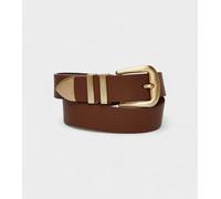Votch Daisy Vegan Bio-Based Bamboo Western belt in brown - 80 (S)
