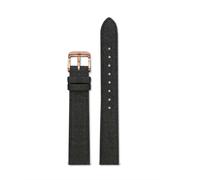 Votch Piñatex Black with brushed rose gold buckle | 16mm