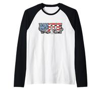 Vote Breaking Chains Patriotic Democracy Voting Rights Raglan Baseball Tee