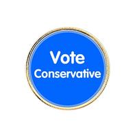 Vote Conservative Political Election 26mm Metal Lapel Domed Pin Badge