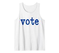 Vote in Dark Blue Lettering Tank Top