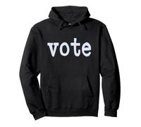VOTE in Pale Blue Lettering Pullover Hoodie