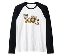 Vote Marquee Lights Retro Style Civic Voters Raglan Baseball Tee