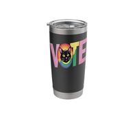 Vote Rainbow Cat Political Expression with Pride Theme Stainless Steel Insulated Tumbler