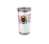 Vote Rainbow Cat Political Expression with Pride Theme Stainless Steel Insulated Tumbler
