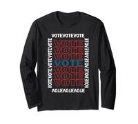 Vote Red White Blue Retro Voter Voting Election 2026 Long Sleeve T-Shirt