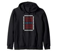 Vote Red White Blue Retro Voter Voting Election 2026 Zip Hoodie