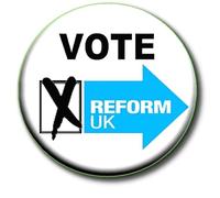 Vote Reform Party General Election - Nigel Farage - 55 mm Button Badge