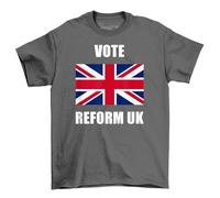 Vote Reform UK T-Shirt - Brexit Humor! Wear Your Politics with Pride. Funny t-Shirt, Unisex Design for British Patriots. Grey