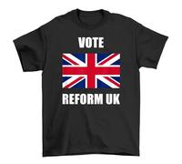 Vote Reform UK T-Shirt - Brexit Humor! Wear Your Politics with Pride. Funny t-Shirt, Unisex Design for British Patriots. Black