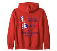 VOTE RESTORE BRITAIN UK PATRIOTS BRITISH PRIDE GB PROUD Zip Hoodie