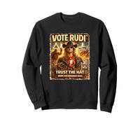 Vote Rudi 2029 Trust The Hat Vintage Biker Sweatshirt
