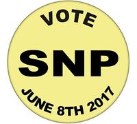 Vote SNP - June 8th 2017 - 59mm Badge - General Election Scottish National Party