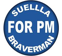 Vote Suella Braverman for PM - 59mm Badge/Badges Conservative Party