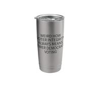 Voter Integrity Suppression Irony Political Satire Stainless Steel Insulated Tumbler