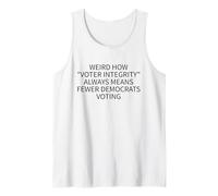 Voter Integrity Suppression Irony Political Satire Tank Top