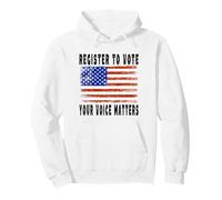 Voter Registration USA Register To Vote Your Voice Matters Pullover Hoodie