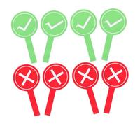 Voting Paddles 8Pcs Foam Mini Answer Signs for Yes or No Responses | School Student Use, Classroom Activities, Family Gatherings, Easy to Clean, Game Judging Props for School