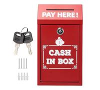 Voting Paper - Secure, Lockable Metal Donation Box with Key Slot, Proposal Mailbox | Secure Cash Storage Organiser for Office Business Fundraiser Church Farm Store Event Entrance S
