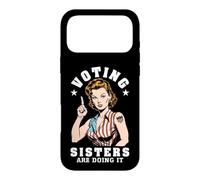 Voting Sisters Are Doing It Funny Feminist Voter USA Flag Case for iPhone 17 Pro Max