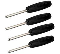 VOTNMIC 4 Pieces Valve Core Torque Tool, Avoid TPMS Damage, Valve Core Removal and Installation Tool, Black, Silver （Black）