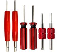 VOTNMIC 6Pcs Valve Stem Removal Tool Kit, R134a R12 A/C HVAC Air Conditioner Schrader Valve Core Remover Tool,Air Conditioning Line Repair Tools for HVAC R22 R32 R410A Systerm