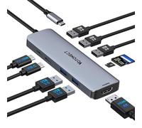 Votonect USB C Hub 10-in-1 with 4K HDMI Adapter, SD/TF Card Reader, 100W PD Charging, 2 USB 3.0 Ports, and 3 USB 2.0 Ports for MacBook Pro/Air, Dell XPS, Lenovo ThinkPad, etc.
