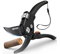 VOTREK 8.5" Bypass Garden Secateurs for Weak Hands,【Patented Stepless Handle Opening】 Professional Pruning Shears, Heavy Duty Pruners Gardening Scissor for Branch Plant Flower, 【SK5 Steel Blades】