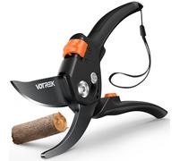 VOTREK® 8.5" Bypass Garden Secateurs for Weak Hands,【Patented Stepless Handle】Professional Pruning Shears, Heavy Duty Pruners Gardening Scissor for Grass Branch Plant Flower【Japanese SK5 Steel Blades】