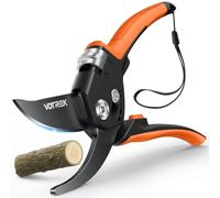 VOTREK® 8.5" Garden Secateurs for Weak Hands, Professional Bypass Pruner | Patented Stepless Handle, Japanese SK5 Blades, Heavy Duty Pruning Shears, Gardening Scissors for Grass, Branches & Stems