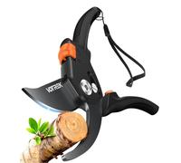 VOTREK Bypass Secateurs for Weak Hands with Continuously Adjustable Grip, SK5 Steel Blade & Sealed Spring-21.5cm Professional Pruning Shears for Rose, Branch, Plant, Garden Pruner Scissor Hedge Shears