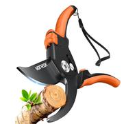 VOTREK Bypass Secateurs for Weak Hands with Continuously Adjustable Grip, SK5 Steel Blade & Sealed Spring-21.5cm Professional Pruning Shears for Rose, Branch, Plant, Garden Pruner Scissor Hedge Shears