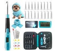 Votris 18 in 1 Counting Crochet Hooks, Light up Crochet Hook Set with Digital Stitch Counter 2.0mm-14.0mm, Rechargeable & Interchangeable Heads Lighted Crochet Hook Set, Ergonomic Handles for Beginner