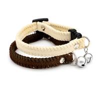 Votuda 2 Pack Soft Knitted Cat Collar Breakaway Safety Buckle Adjustable M