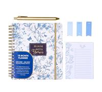 Votum 18-Month Day Large Planner, 2024-2025, January-June, Field Flowers - Appointment Book with 3 Sticker Sheets, Twin-Ring Binding, Notes Pages School Work Planner (Planner-Parent18Month-2)