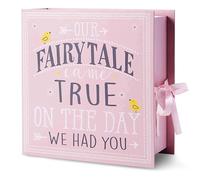 VOTUM Baby Keepsake Box for Treasured Memories, Fairytale - Lightweight, Handcrafted Baby Boxes with 9 Labeled Compartments for First Memories - Gender Neutral Baby Shower Gifts for Girls, Boys