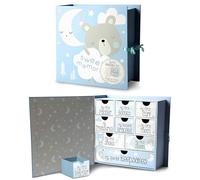 Votum Baby Keepsake Box for Treasured Memories, Sweet Memories - Lightweight, Handcrafted Baby Boxes with 9 Labeled Compartments for First Memories - Gender Neutral Baby Shower Gifts for Girls, Boys