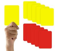Vouchmind 10pcs Soccer Referee Card Set - Red & Yellow Warning Cards for Football Matches, Professional PVC Referee Cards for Sports Competition, Durable and Portable Soccer Referee Accessories