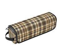 voucong 2-in-1 Curling Iron Travel Case and Heat Resistant Mat Portable Hair Styling Tool Organizer for Straigheners, Curling Iron, Hair Dryer Women Essentials Storage pouching Buffalo Plaid