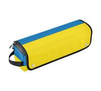 voucong 2-in-1 Curling Iron Travel Case with Heat Resistant Pad Curling Iron Travel Holder Storage Bag for Flat Irons Straighteners Irons Bag for Women Ukraine Flag Blue Yellow Ukrainian