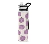 voucong 32oz Fake Sequins Pumpkin Lavender Autumn Sport Water Bottle Tritan In BPA Free non toxic Safe Reusable Water Bottles for Walking washable